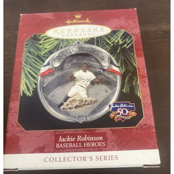 1997 Baseball Heroes Jackie Robinson  L.A. Dodgers Hallmark‎ Keepsake Ornament - Picture 4 of 6